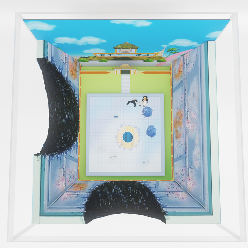 Cubo/Diorama - Dragonball - La Frustración de Vegeta