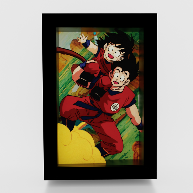 Dragon Ball - Goku y Gohan en la Nube Voladora
