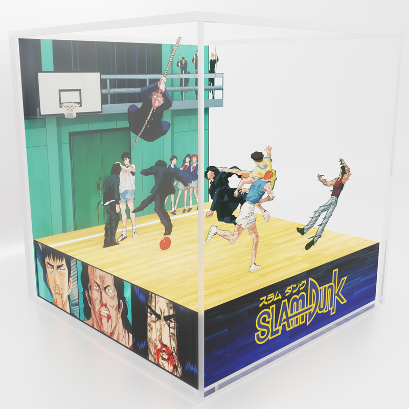Cubo/Diorama - Slam Dunk - Pelea en el gimnasio