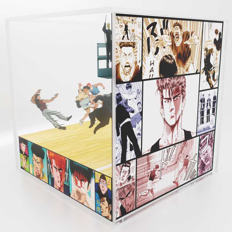 Cubo/Diorama - Slam Dunk - Pelea en el gimnasio