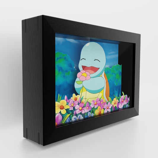 Pokémon - Squirtle entre Flores