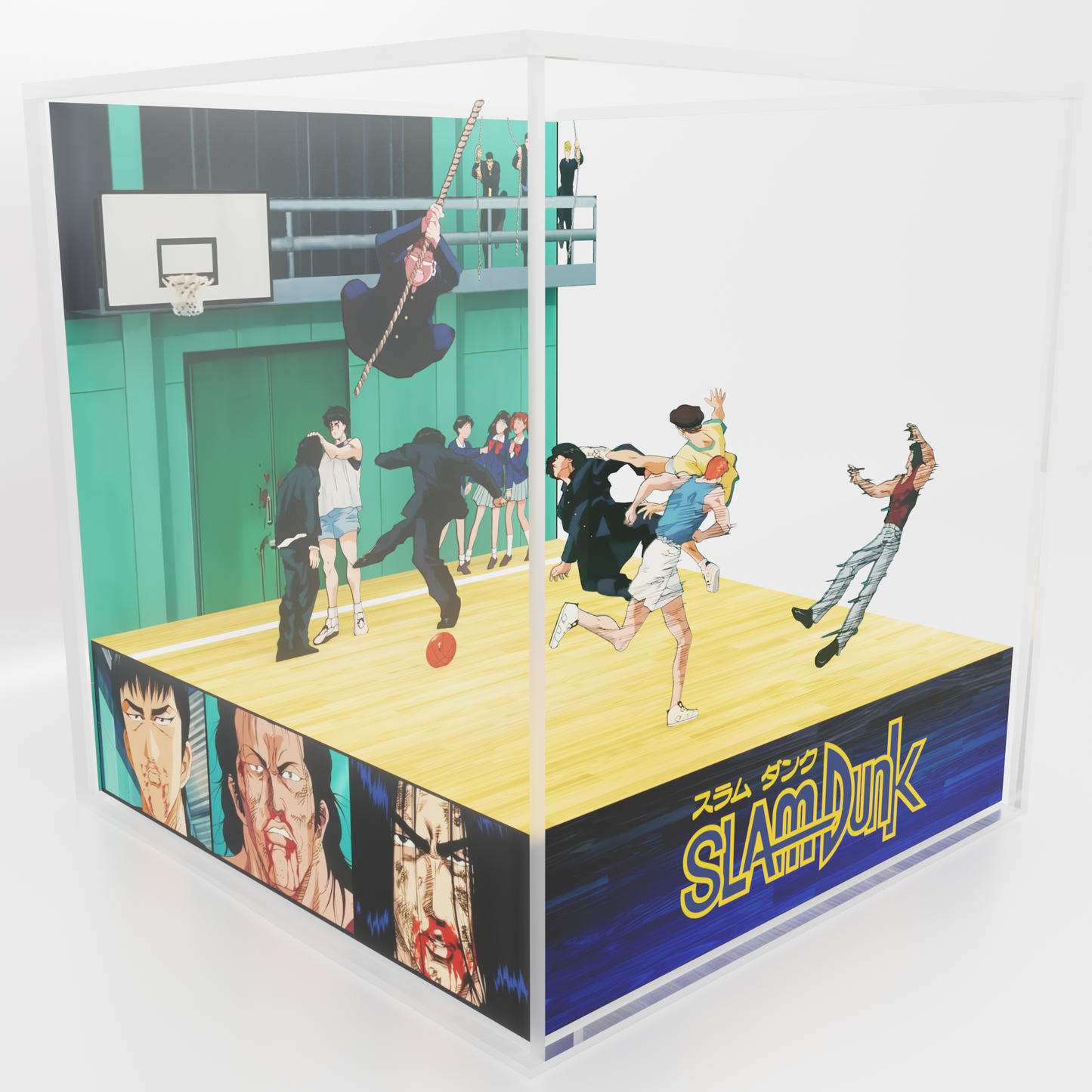 Cubo/Diorama - Slam Dunk - Pelea en el gimnasio