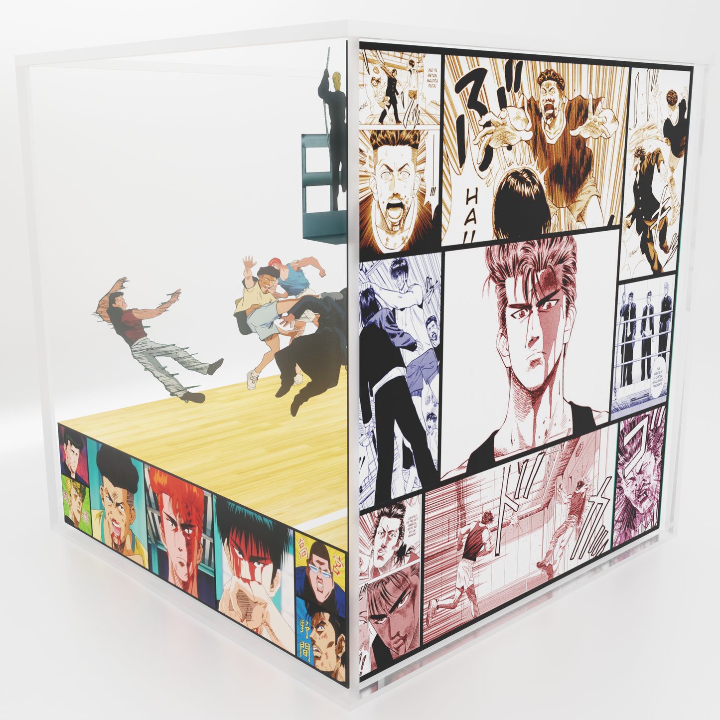 Cubo/Diorama - Slam Dunk - Pelea en el gimnasio